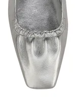 Venice Metallic Leather Slingback Flats