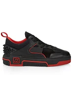 Astroloubi Mesh-Paneled Leather & Suede Sneakers