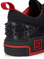 Astroloubi Mesh-Paneled Leather & Suede Sneakers