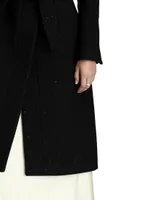 Gisele Sequined Wool-Blend Maxi Coat