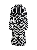 Gisele Zebra Wool-Blend Maxi Coat