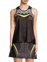 Paisley For You Jersey & Mesh Tie-Back Tank