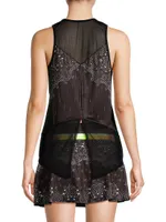 Paisley For You Jersey & Mesh Tie-Back Tank