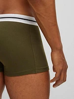 Three-Pack Of Stretch-Cotton Trunks With Logo Waistbands