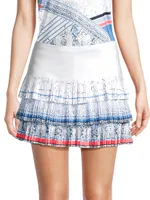 Snake Rattle N' Roll Wave Pleated Jersey Skort