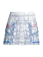 Snake Rattle N' Roll Print Jersey Wrap Skort