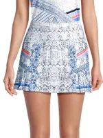 Snake Rattle N' Roll Print Jersey Wrap Skort