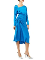 La Rue Saint Honore Annalise Silk Midi-Dress