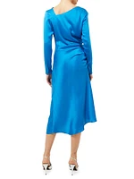 La Rue Saint Honore Annalise Silk Midi-Dress