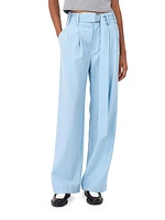 Armand Belted Pleated Wide-Leg Trousers