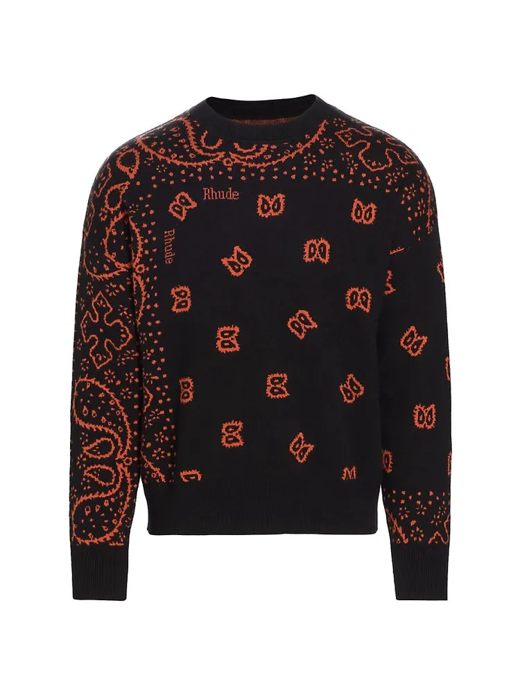 Bandana Knit Crewneck Sweater