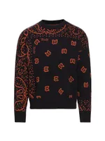 Bandana Knit Crewneck Sweater