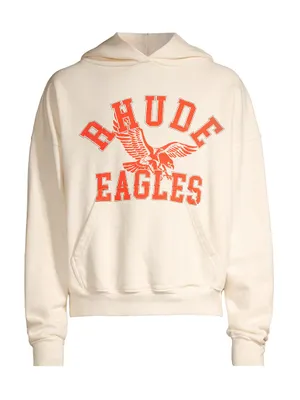 Rhude Eagles Logo Cotton Hoodie