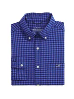 Gingham On-The-Go Button-Down Shirt