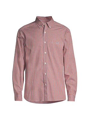 Small Check Poplin Button-Down Shirt