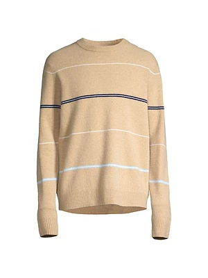 Overwashed Striped Crewneck Sweater