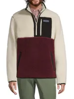 Colorblocked Supershep Quarter-Zip Sweater