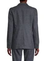 Lightweight Wool Check Blazer