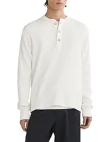 Icon Waffle-Knit Long-Sleeve Henley