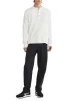 Icon Waffle-Knit Long-Sleeve Henley