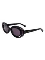 Zion Canyon 51MM Round Crystal Sunglasses