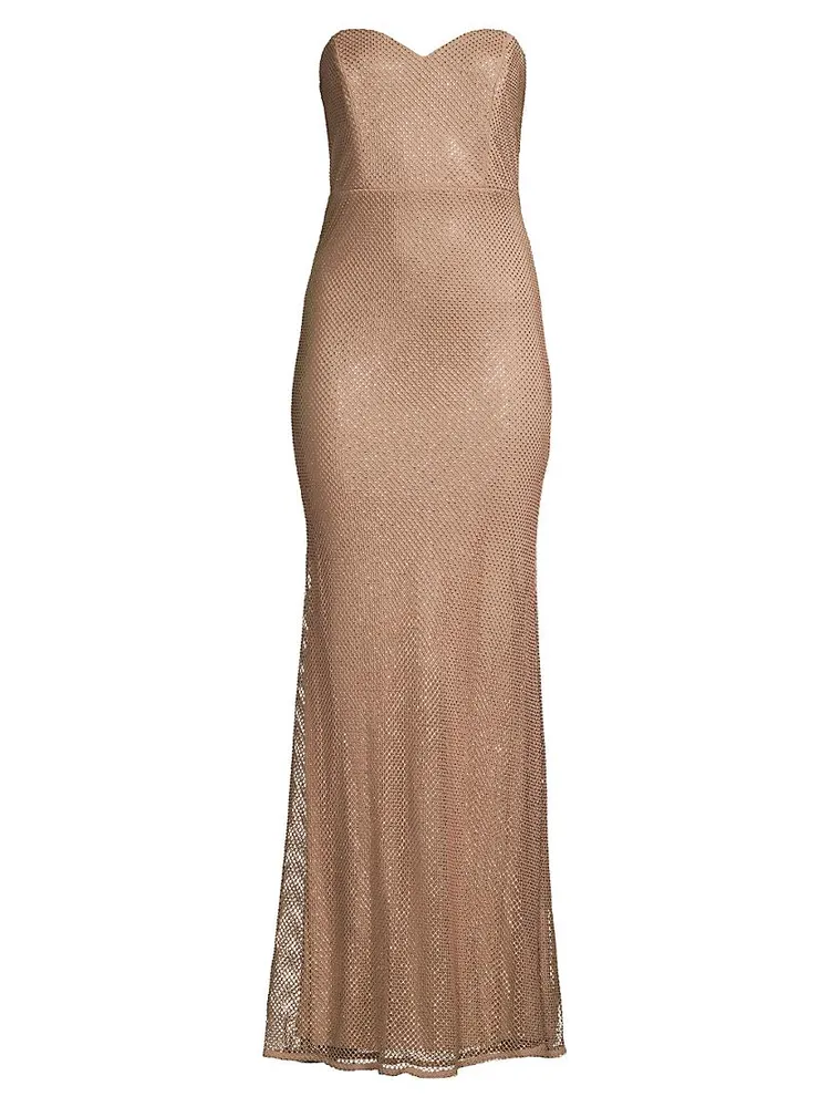 Metallic Mesh Mermaid Gown