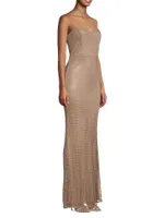 Metallic Mesh Mermaid Gown