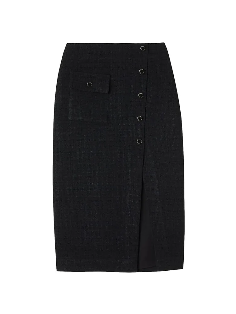 Tweed Midi Skirt