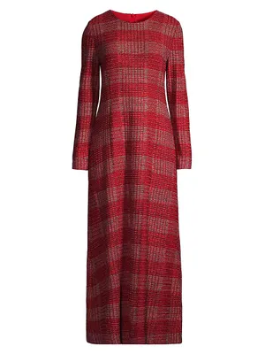Tweed Knit Maxi Dress