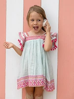 Little Girl's & Girl's Serena Pom-Pom Dress