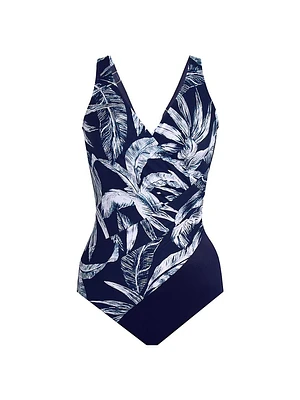 Plus Women's Prints Tropica Toile Oceanus One-Piece Swimsuit