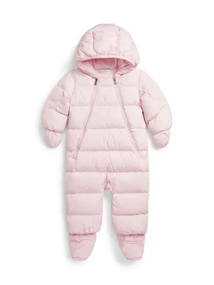 Baby Girl's Down Puffer Bunting