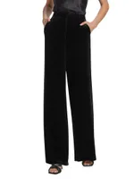 Pilar Velvet Wide-Leg Pants