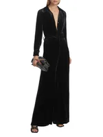 Pilar Velvet Wide-Leg Pants