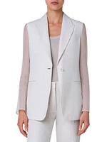 Tiziano Single-Breasted Linen Jacket