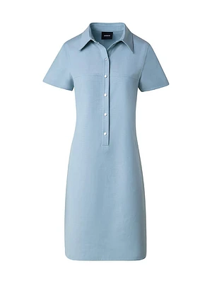 Silk-Blend Polo Dress