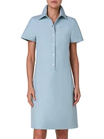 Silk-Blend Polo Dress