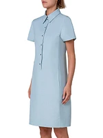 Silk-Blend Polo Dress