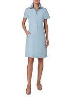 Silk-Blend Polo Dress