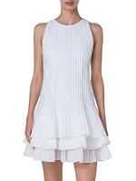 Transparent Grid Organza Cotton-Blend Dress