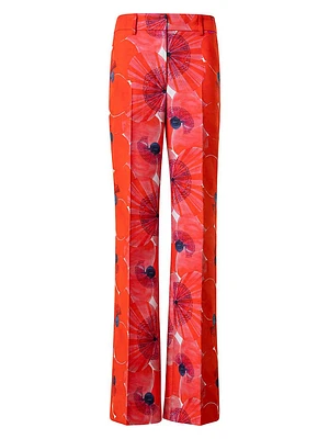 Florine Poppy Wide-Leg Pants