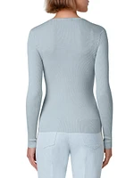 Silk-Cotton V-Neck Sweater