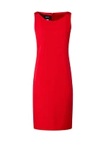 Boatneck Silk Sheath Dress