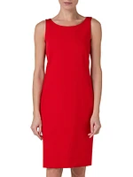 Boatneck Silk Sheath Dress