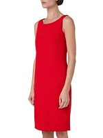 Boatneck Silk Sheath Dress