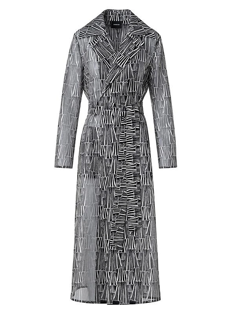 Iman Silk-Blend Organza Long Coat