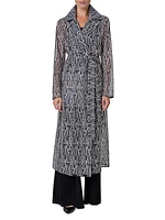 Iman Silk-Blend Organza Long Coat