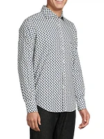 Geo Square Print Sport Shirt