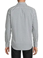 Geo Square Print Sport Shirt