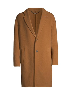 Double-Breasted Wool-Blend Coat